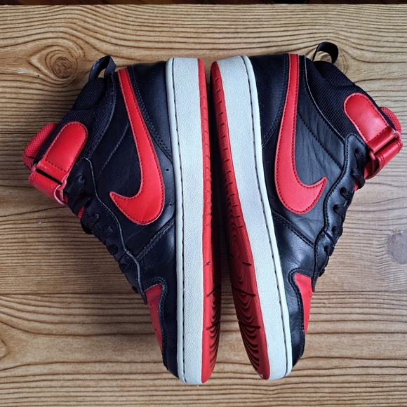 Nike Court Chicago Bred Mid 2 CD7782-003 Black Red Sneakers Size 6.5Y Women’s 8 - Picture 7 of 10